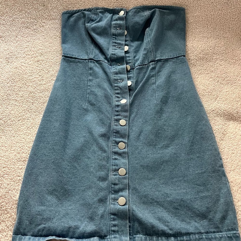 Encreme Denim Button Down Dress